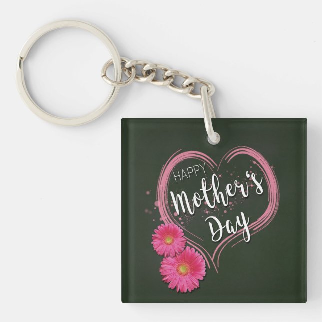 Pink Heart Flower Mother's Day (Devant)