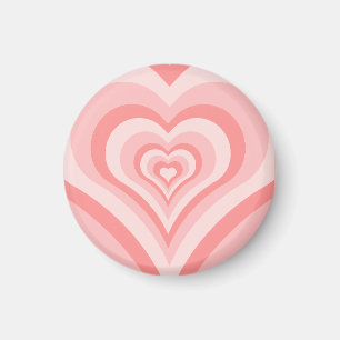 Pink Heart Gradient Pattern – Cute Girly Love Magnet