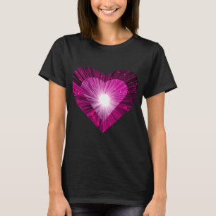 Pink Heart 'heart' women's t-shirt black