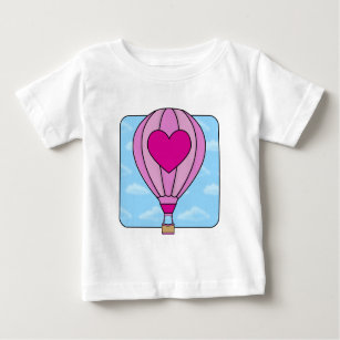 Pink Heart Hot Air Balloon T-Shirt