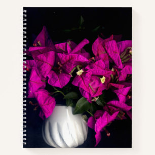 Pink heart in black notebook