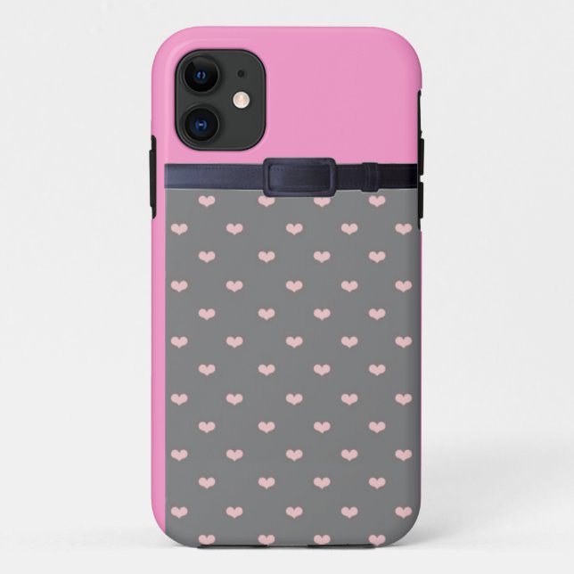 Pink Heart iPhone Case (Back)