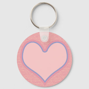 pink heart keychain