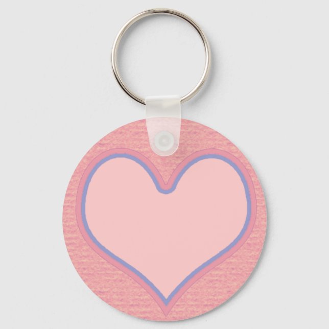 pink heart keychain (Front)