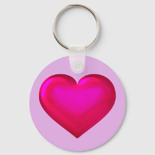 Pink Heart Keychain