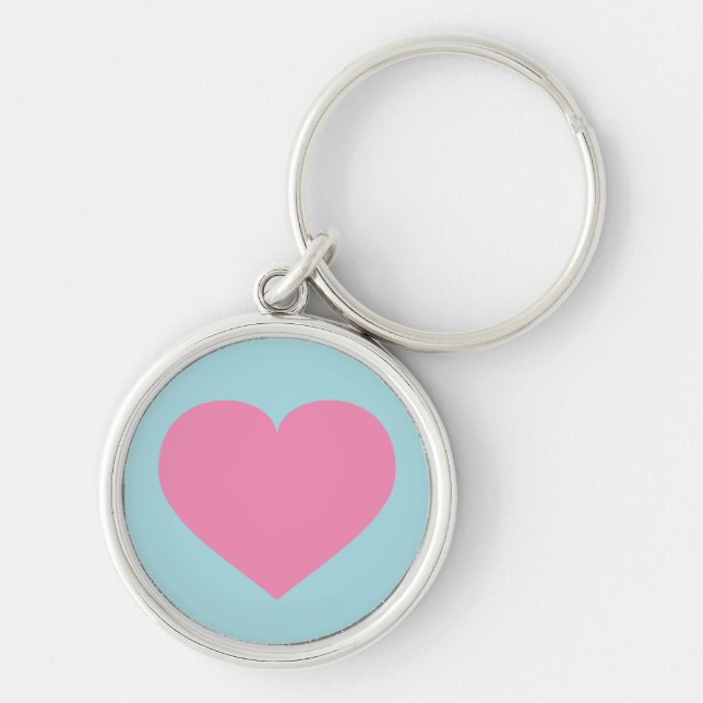 Pink heart keychain (Front)