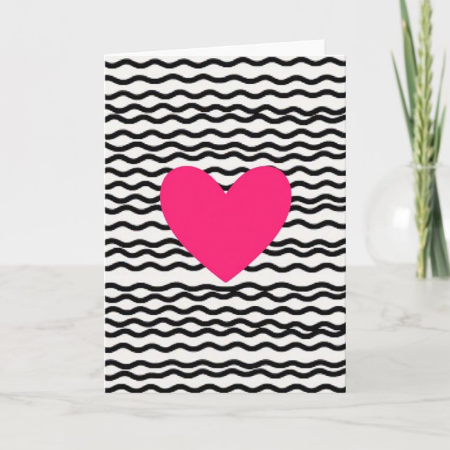 Pink Heart Love Card (Front)