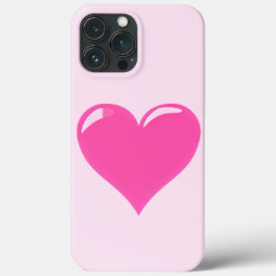 Pink Heart - Love - Choose / Add Name / Colour iPhone 13 Pro Max Case