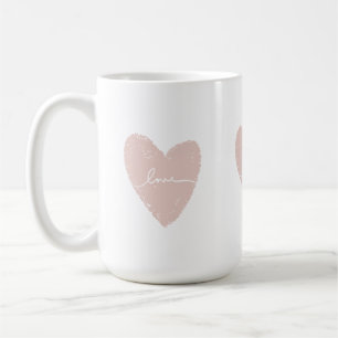 Pink Heart Love Coffee Mug