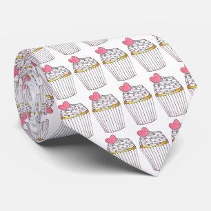 Pink Heart Love Cupcake Cupcakes Foodie Cake Tie