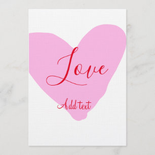 Pink heart love happy Valentine's day text red nam Invitation