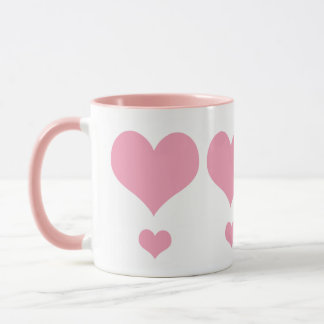 Pink Heart Love Mug