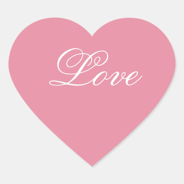 Pink heart Love stickers (Front)