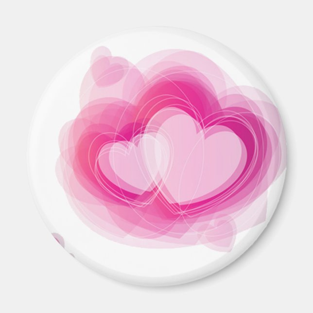 pink heart magnet (Front)