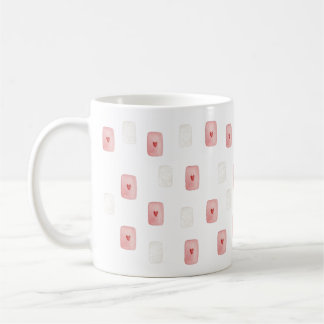 Pink Heart Marshmallow Pattern – Cute Sweet Kawaii Coffee Mug