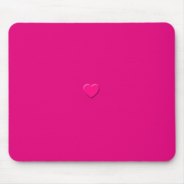 Pink Heart Mausepad Mouse Pad (Front)