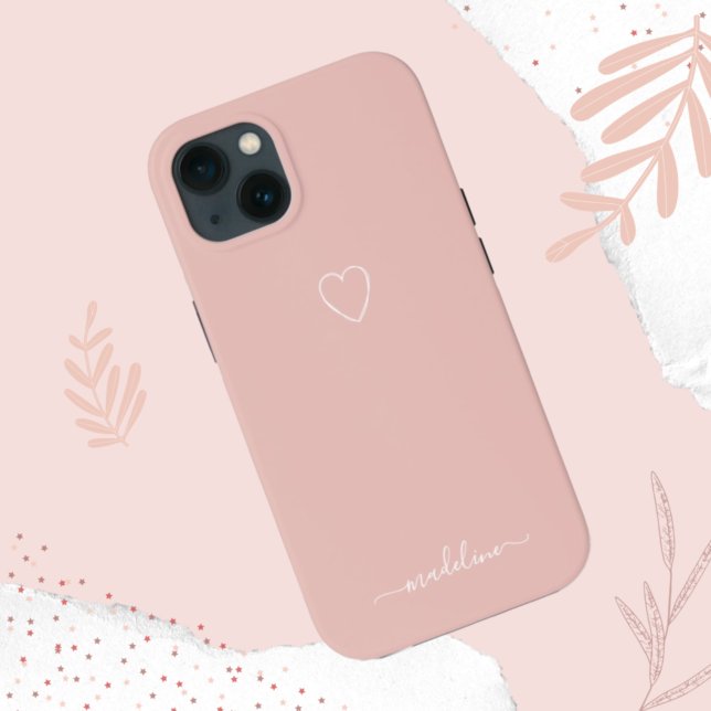 Pink Heart Monogram Case-Mate iPhone Case (Creator Uploaded)