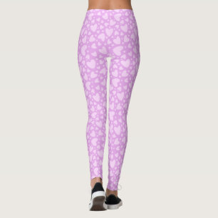 Pink Heart Pattern  Leggings