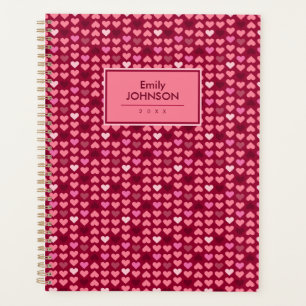 Pink Heart Pattern Planner