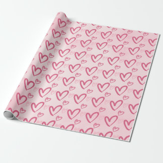 Pink Heart Pattern - Valentine's day Wrapping Paper