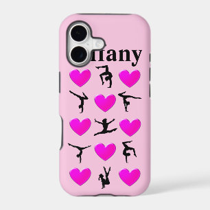 Pink Heart Personalized Gymnastics iphone 6 case