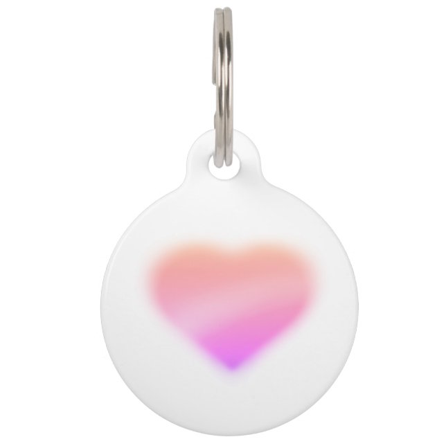 pink heart pet tag (Front)