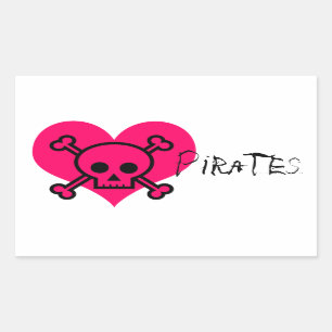 Pink Heart Pirates Sticker