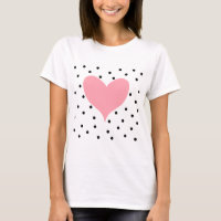 Pink Heart Polka Dots