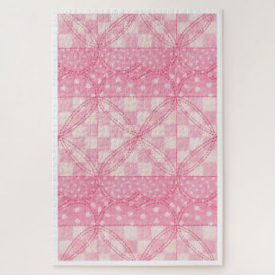 PINK HEART QUILT 20x30 Puzzle