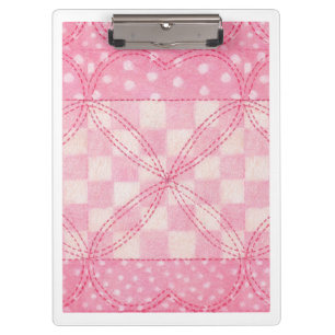 PINK HEART QUILT Clipboard 