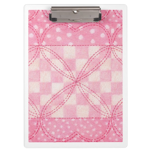 PINK HEART QUILT Clipboard  (Front)