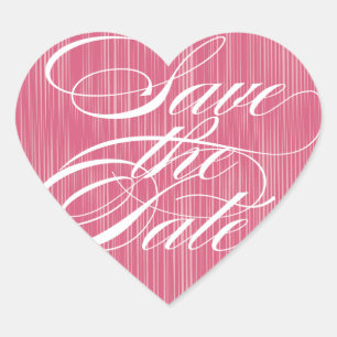 Pink Heart     Save the Date Envelope Seal