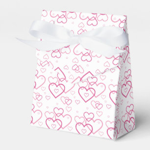 Pink Heart Shapes Pattern - Valentine's Day Favor Box