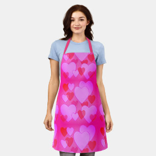 pink heart Shining heart background pink Apron
