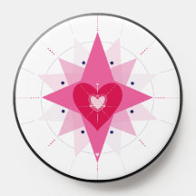 Pink Heart Star Art PopSocket