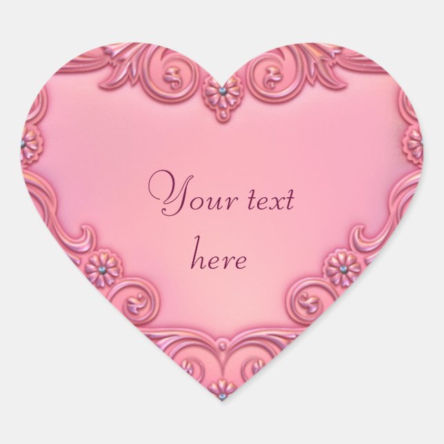 Pink Heart Sticker (Front)