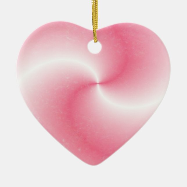 Pink Heart Swirl - Ornament (Front)