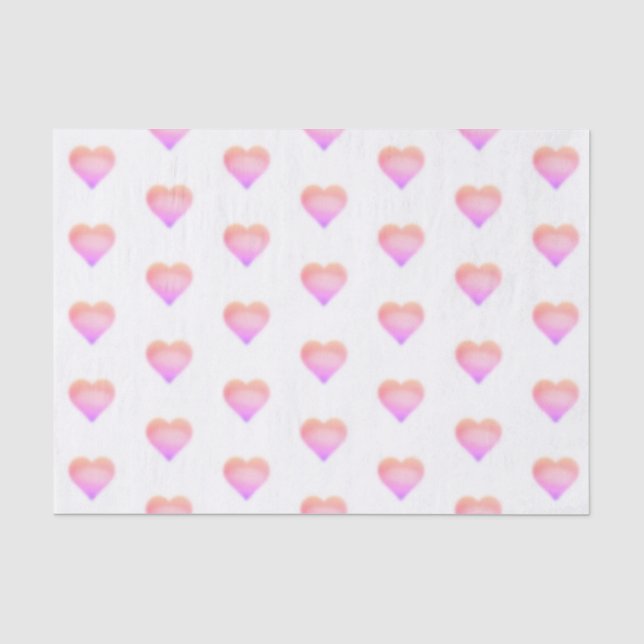 pink heart tissue paper (Front)