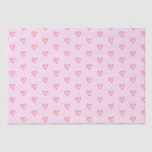 Pink Heart Tissue Paper