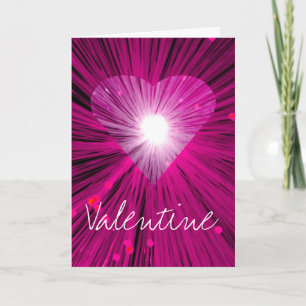 Pink Heart 'Valentine...be mine' greetings card