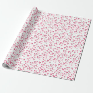 Pink Heart Valentine's Day Wrapping Paper