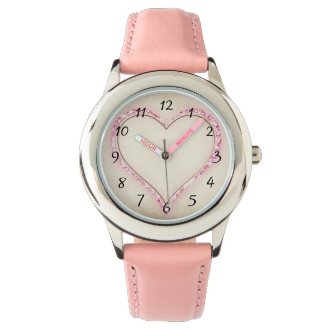 Pink heart watch (Front)