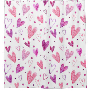 Pink Hearts and Polka Dots: Romantic Delight.