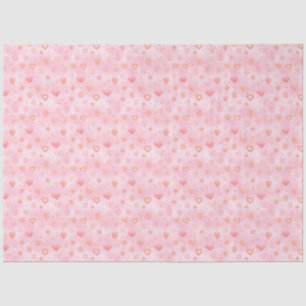 Pink Hearts and Snowflakes Christmas Tissue Paper