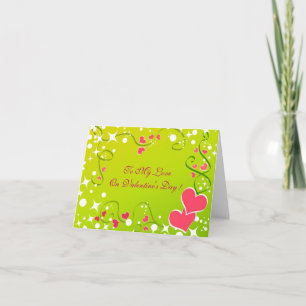 Pink hearts and stars - Card