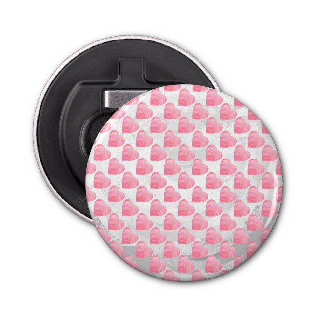 Pink Hearts Bottle Opener (Front)