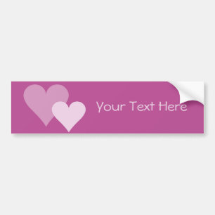 Pink Hearts bumpersticker, customize Bumper Sticker