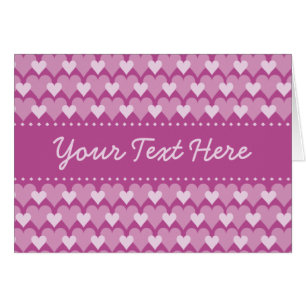 Pink Hearts card, customize