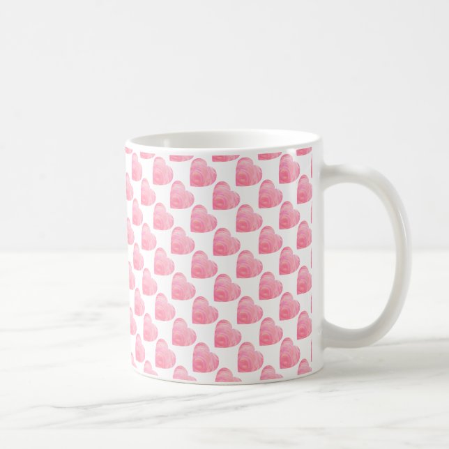 Pink Hearts Coffee Mug (Right)