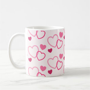Pink Hearts Coffee Mug